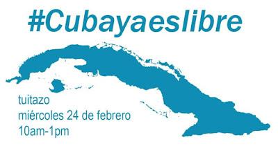 #Cubayaeslibre este 24 de febrero en Twitter