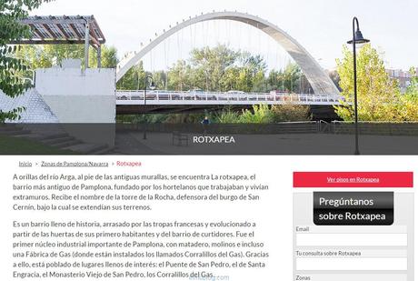 Parar para mejorar los desarrollos web inmobiliarios landing de rochapea pamplona