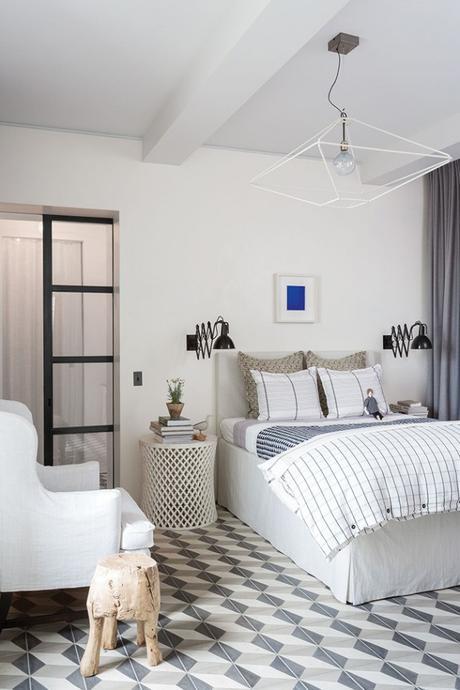 Dormitorio en tonos azules