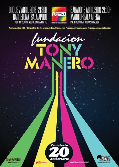 [Noticia] Fundación Tony Manero celebran su veinte aniversario con conciertos y un nuevo ep
