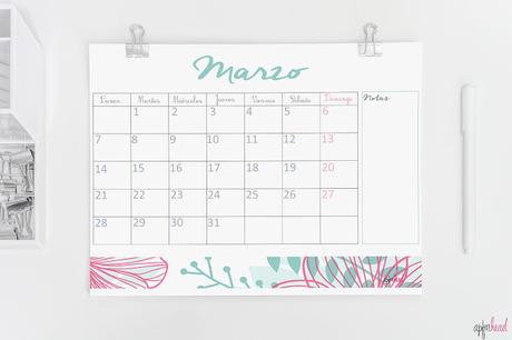 Freebie: Calendario Marzo