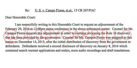 Abogado de narcosobrino pide aplazamiento