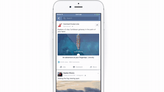 Facebook: Canvas, una experiencia móvil de anuncios en pantalla completa