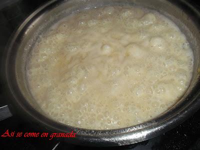 Lubina con salsa de cava