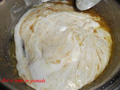 Lubina con salsa de cava