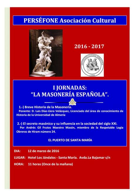 Se celebran las I Jornadas Masónicas en Cádiz