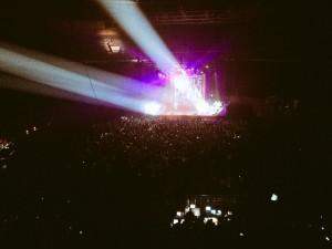 Vista general del Palacio Vistalegre de Madrid durante el concierto de Simple Plan