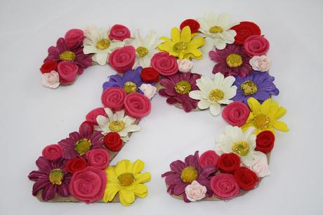 Diy: números de flores