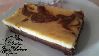 Brownie con Tarta de queso