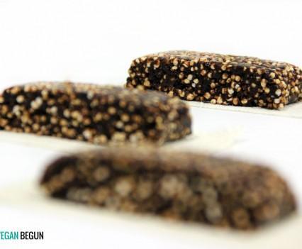 receta de barritas energéticas veganas de quinoa