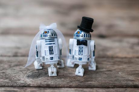 Muñecos de la tarta nupcial de Star Wars - Foto: u.kiss.us