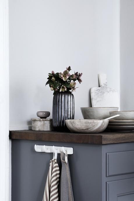 Como decorar una mesa con calma grey compositions
