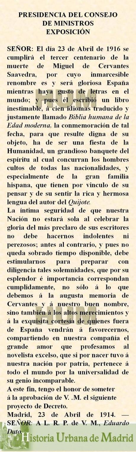 Historia de un fiasco. El monumento a Cervantes. Segunda parte (Enero-Mayo, 1914)