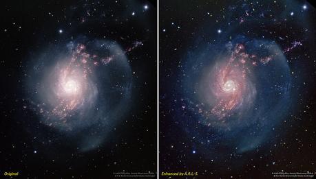 La galaxia espiral starburst NGC 3310 con Gemini Norte