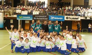 Movistar Inter FS celebró la décima Gira Movistar Megacracks de la temporada en el Colegio San Gabriel de Madrid ante más de 500 niños