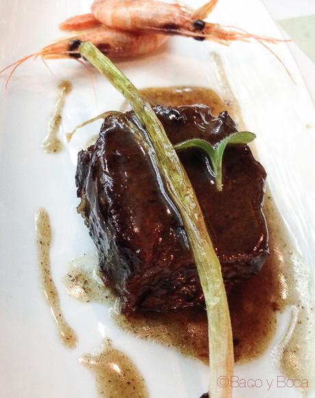 Meloso de ternera Nou Cal Ramonet baco y boca