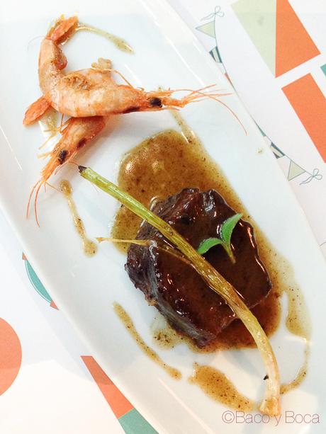 Meloso de ternera en Nou Cal Ramonet baco y boca