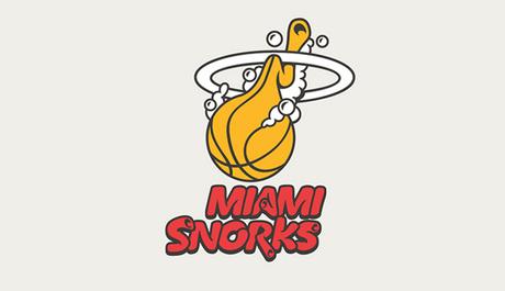 Caricaturas de los 80's en logotipos de la NBA