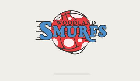 Caricaturas de los 80's en logotipos de la NBA