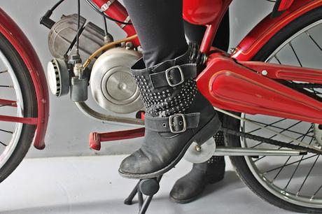 Red Tartan + Moto Guzzi