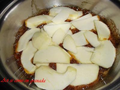 Pastel de manzana caramelizada Pastel de manzana caramelizada