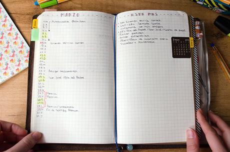 Así hago mi registro mensual en mi Bullet Journal