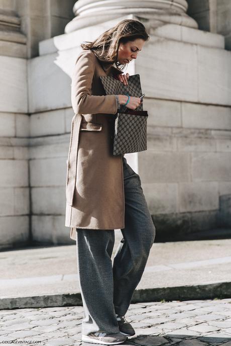 PFW-Paris_Fashion_Week_Fall_2016-Street_Style-Collage_Vintage-Camel_Coat-Grey_trousers-Gucci-Sneakers-1