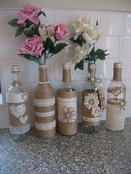 Ideas para decorar con botellas