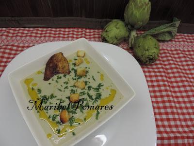 Crema de alcachofas.