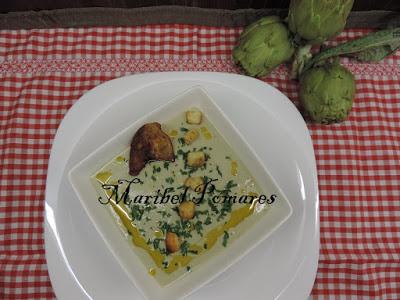 Crema de alcachofas.