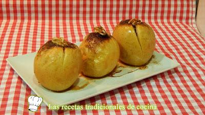 Manzanas al horno con frutos secos