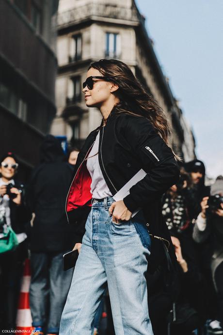 PFW-Paris_Fashion_Week_Fall_2016-Street_Style-Collage_Vintage-Miroslava_Duma-Vetements-Jeans-Backpack-Bomber-10
