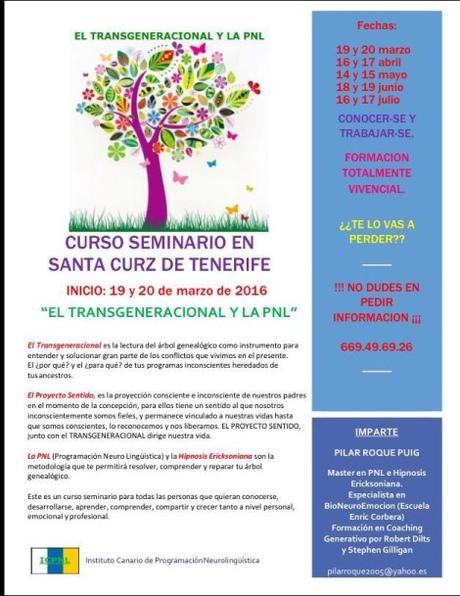 El Transgeneracional y La PNL Curso Seminario Tenerife