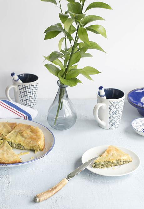 SPANAKOPITA O PASTEL GRIEGO DE ESPINACAS Y QUESO FETA