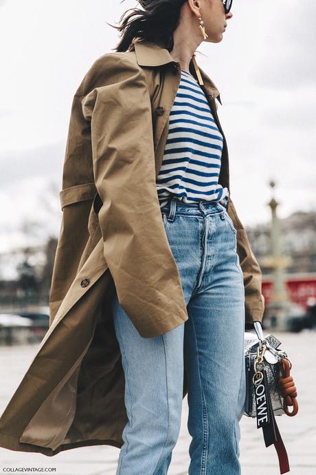 PFW-Paris_Fashion_Week_Fall_2016-Street_Style-Collage_Vintage-Natasha_Goldenberg-Trench_Coat-Vetements_Denim-Loewe_Bag-2