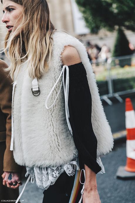 PFW-Paris_Fashion_Week_Fall_2016-Street_Style-Collage_Vintage-Veronika_Heilbrunner-Fur_Vest-Chloe-