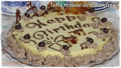 Tarta mousse de almendra