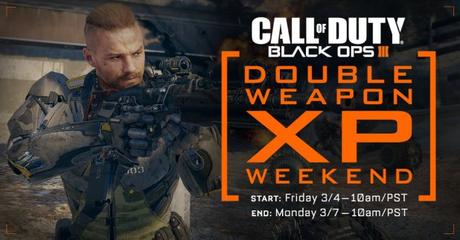 call of duty black ops iii doble experiencia de armas marzo