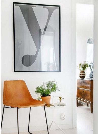 Natural y de contrastes leather chair