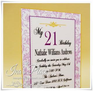 Invitaciones Cumpleaños - Una Ballerina & Damascos.