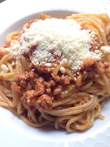 receta, cocina, blog, blogger, SoloYo., Blog Solo Yo, Blog de Cocina, Spaguettis con carne picada, Pasta, 