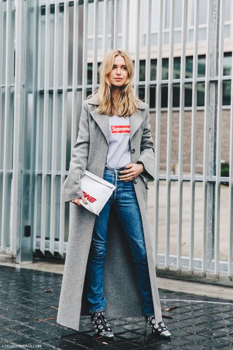 PFW-Paris_Fashion_Week_Fall_2016-Street_Style-Collage_Vintage-Pernille_Teisbaek-Long_Coat-Loewe_Cluth-Supreme_top-2