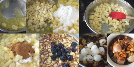 Crumble de manzanas, lichis y moras, tras los pasos de Ching-He Huang