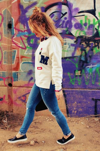 Sudadera Parches + moño mohicano