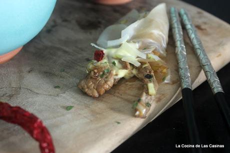 Ternera Salteada, Láminas de Papel de Arroz y Mayonesa de Wasabi #CookingTheChef