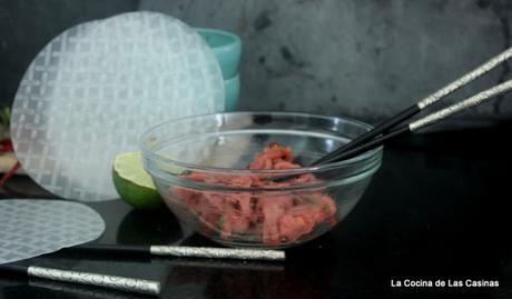Ternera Salteada, Láminas de Papel de Arroz y Mayonesa de Wasabi #CookingTheChef