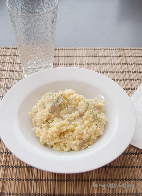 Risotto de mijo con champiñones