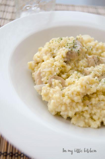 Risotto de mijo con champiñones