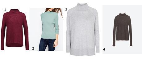 Sweater cuello cisne, un básico en el armario