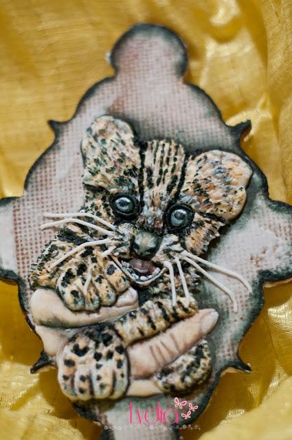 GALLETA DECORADA EN 2D -LEOPARDO